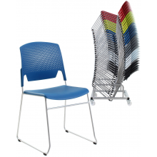 30 Edge Stacking Chairs and Trolley Bundle 30 Edge Stacking Chairs and Trolley Bundle