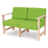 Beech Frame Reception Sofa With Arms