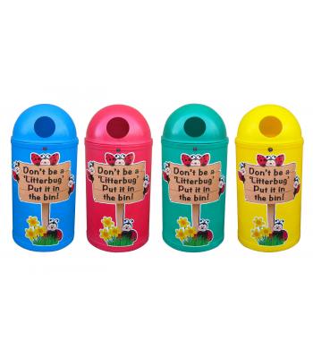 Litterbug School Litter Bins (Set of 4)