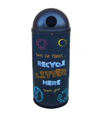 School Slimline Recycling Bin
