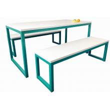 Contemporary Canteen Table and Bench Set Contemporary Canteen Table and Bench Set