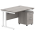 Core Twin Frame Office Desk and Pedestal Bundle