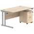 Core Twin Frame Office Desk and Pedestal Bundle