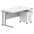 Core Twin Frame Office Desk and Pedestal Bundle