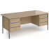 Contract 25 Straight Fixed Double Pedestal Office Desk