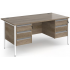 Contract 25 Straight Fixed Double Pedestal Office Desk