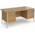 Contract 25 Straight Fixed Double Pedestal Office Desk