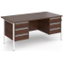 Contract 25 Straight Fixed Double Pedestal Office Desk