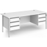 Contract 25 Straight Fixed Double Pedestal Office Desk
