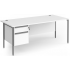 Contract 25 Straight Office Desk With Fixed Pedestal