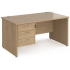 Maestro 25 Panel End Fixed Pedestal Office Desk