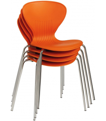 Sienna Chrome Frame Poly Chairs (Pack of 4)