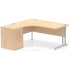 Dynamic Crescent Office Desk and Pedestal Bundle Dynamic Crescent Office Desk and Pedestal Bundle