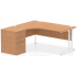 Dynamic Crescent Office Desk and Pedestal Bundle Dynamic Crescent Office Desk and Pedestal Bundle