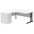 Dynamic Crescent Office Desk and Pedestal Bundle Dynamic Crescent Office Desk and Pedestal Bundle