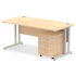 Dynamic Cantilever Office Desk and Pedestal Bundle Dynamic Cantilever Office Desk and Pedestal Bundle
