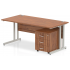 Dynamic Cantilever Office Desk and Pedestal Bundle Dynamic Cantilever Office Desk and Pedestal Bundle