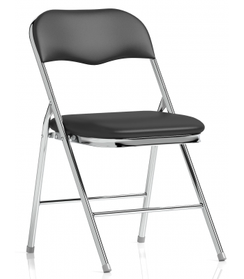 Sicily Chrome Vinyl Folding Chairs