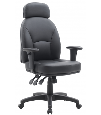 Avon Faux Leather Office Chair With Headrest