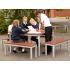 Enviro Square Outdoor Table and 4 Bench Set Enviro Square Outdoor Table and 4 Bench Set
