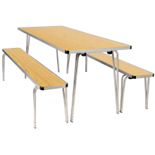 Gopak Economy Folding Dining Table and Bench Set
