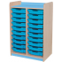 KubbyClass Double Column Coloured Tray Storage Units