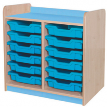 KubbyClass Double Column Coloured Tray Storage Units