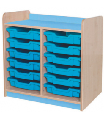 KubbyClass Double Column Coloured Tray Storage Units