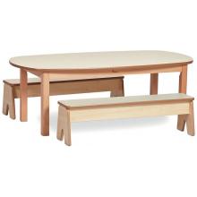 Millhouse Early Years Role Play Table and Benches Set Millhouse Early Years Role Play Table and Benches Set