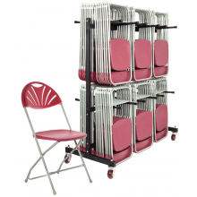 168 Fan Back Folding Chair and Trolley Bundle