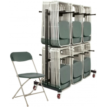 168 Flat Back Folding Chairs and Trolley Bundle 168 Flat Back Folding Chairs and Trolley Bundle