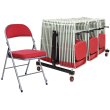 30 Comfort Deluxe Folding Chairs and Trolley Bundle