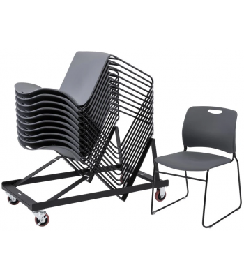 25 Jensen High Density Stacking Chair and Trolley Bundle