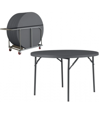 Zown Round Plastic Folding Tables and Trolley Bundles
