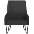 Oslo Black Upholstered Reception Chair