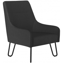 Oslo Black Upholstered Reception Chair