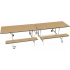 Rectangular Mobile Folding Dining Bench Unit Rectangular Mobile Folding Dining Bench Unit
