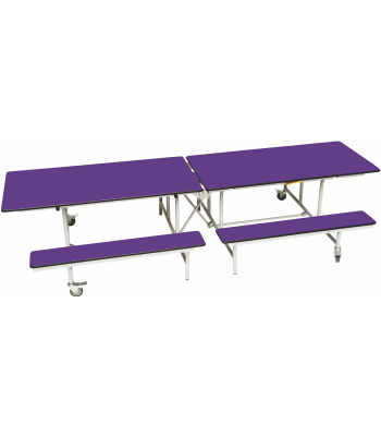 Rectangular Mobile Folding Dining Bench Unit