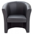 Black Faux Leather Tub Chairs