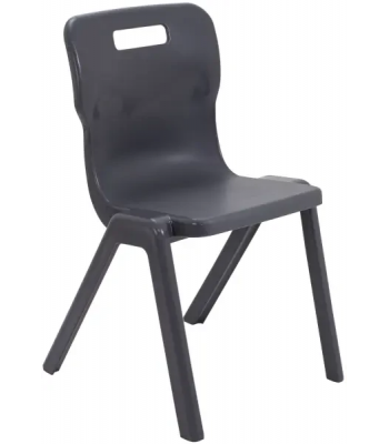 Titan Antibacterial One Piece Chair 460mm Charcoal - SALE