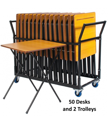 50 Zlite Folding Exam Desk Package